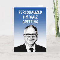 Personalised Tim Walz Greeting Card