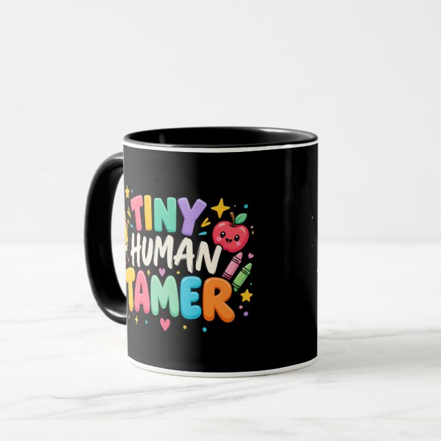 Personalised Tiny Human Tamer Teacher Mug (Front Left)