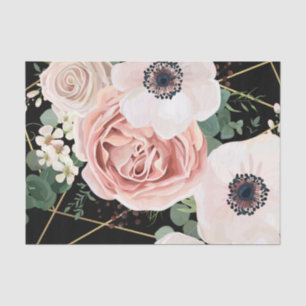 Personalised Tissue Paper Geometric Garden Black