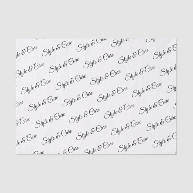 Personalised Tissue Paper with Name Pattern Print (Front)