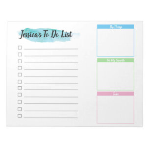 Personalised To do list - Break down boxes Notepad
