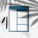 Personalised to do list Daily planner ocean blue Notepad<br><div class="desc">Personalised name Daily planner with to do list,  notes,  important things to do,  and date and top priority. Very functional and boosts productivity. It is minimalist and modern design,  elegant and simple.</div>
