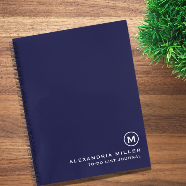 Personalised To-Do List Journal Navy (Creator Uploaded)