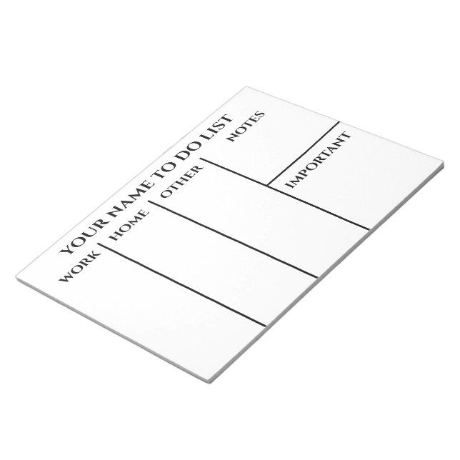 Personalised To Do List Notepad (Angled)