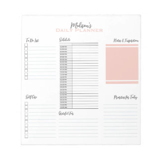 Personalised To Do List Schedule Daily Planner Notepad