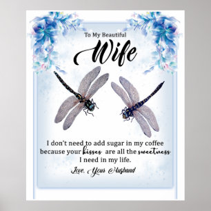 Personalised To My Beautiful Wife Blanket Poster