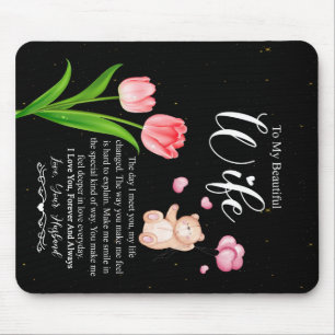Personalised To My Beautiful Wife,Love You Forever Mouse Pad
