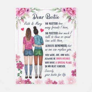 Personalised To My Best Friend Thank You For All| Fleece Blanket