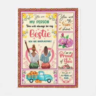 Personalised To My Best Friend Thank You For All| Fleece Blanket
