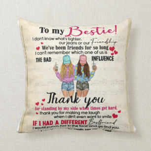 Personalised To My Bestie Blanket Cushion