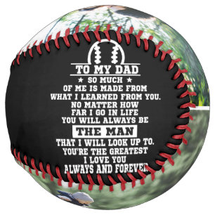 Personalised To My Dad Custom 2 Photo Collage Softball