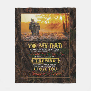 Personalised To My Dad Love Letter From Son & Dad Fleece Blanket