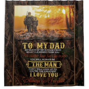 Personalised To My Dad Love Letter From Son Shower Curtain