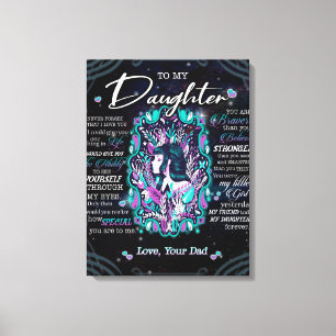 Personalised To My Daughter Blanket, Canvas Print