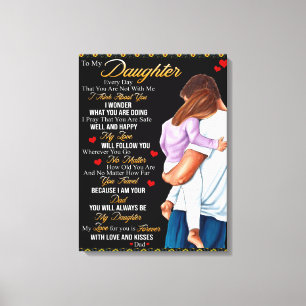 Personalised To My Daughter Blanket, Canvas Print