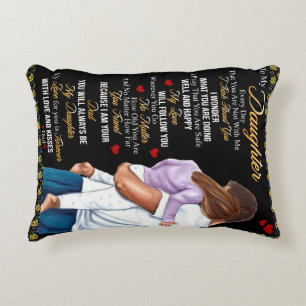 Personalised To My Daughter Blanket Decorative Cushion
