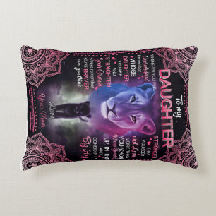 Personalised To My Daughter Blanket, Decorative Cushion