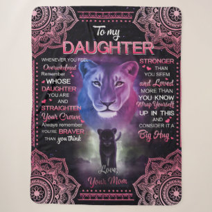 Personalised To My Daughter Blanket, Sherpa Blanket