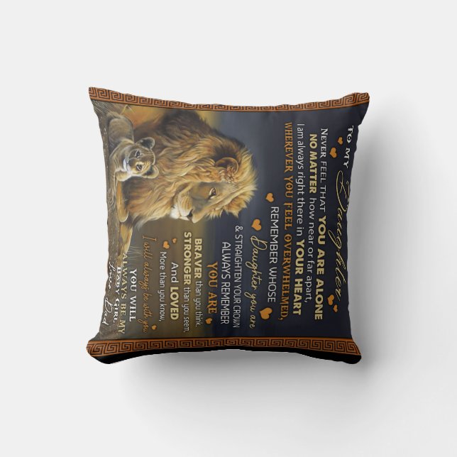 Personalised To My Daughter From Dad, Cushion (Front)