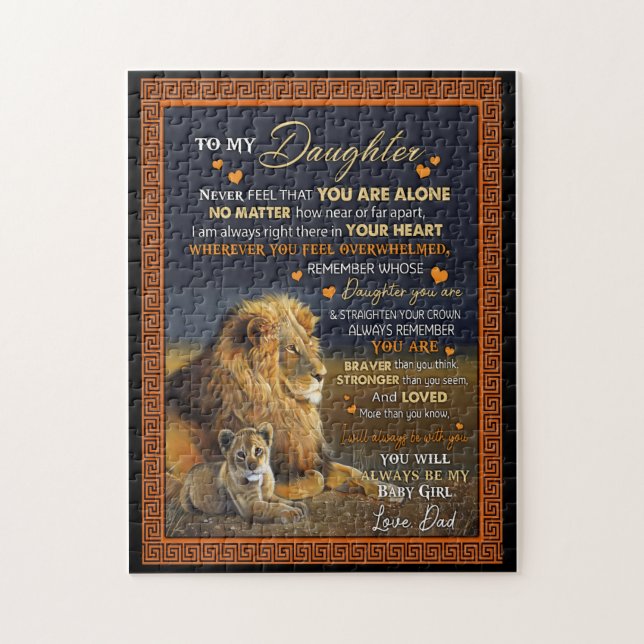 Personalised To My Daughter From Dad, Jigsaw Puzzle (Vertical)