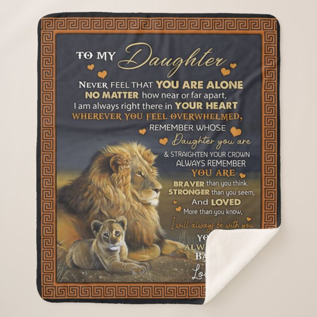 Personalised To My Daughter From Dad Sherpa Blanket (Front)