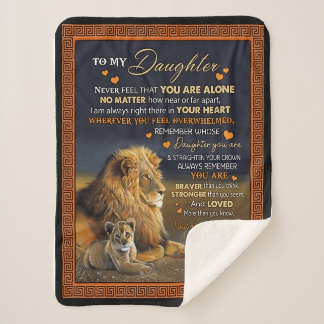 Personalised To My Daughter From Dad, Sherpa Blanket (Front)