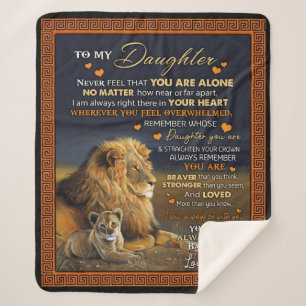 Personalised To My Daughter From Dad, Sherpa Blanket
