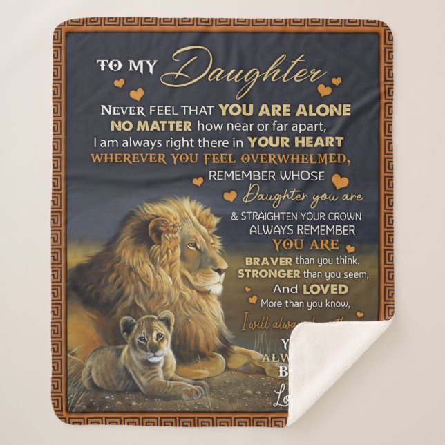 Personalised To My Daughter From Dad, Sherpa Blanket (Front)