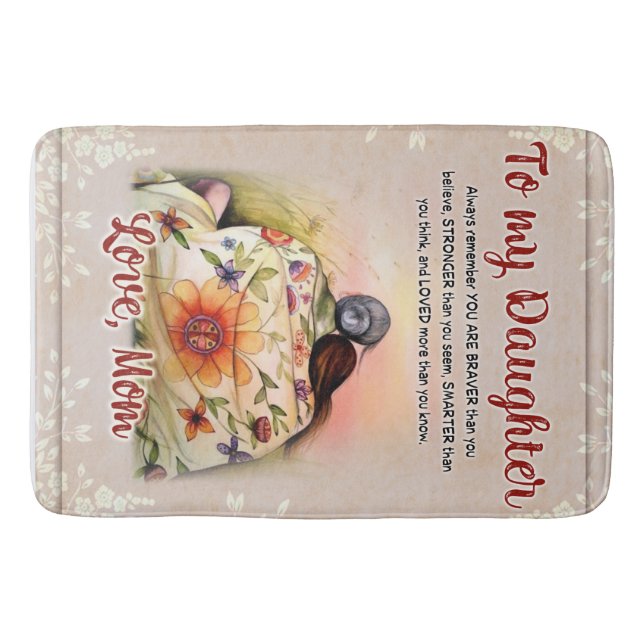 Personalised To My Daughter From Mum, Bath Mat (Front)