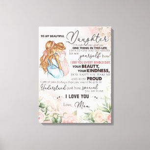 Personalised To My Daughter From Mum Canvas Print