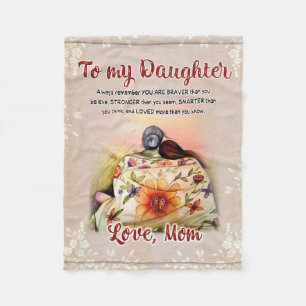 Personalised To My Daughter From Mum, Fleece Blanket
