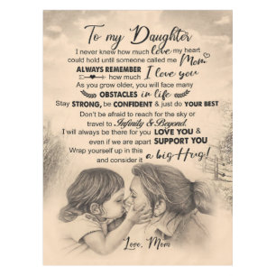 Personalised To My Daughter, Love From Mum Blanket Tablecloth