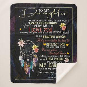 Personalised To My Daughter Love From Mum Sherpa Blanket