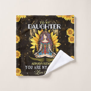 Personalised To My Daughter, Love From Mum Wash Cloth
