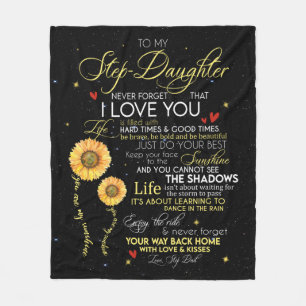 Personalised To My Daughter, Love Gifts Fleece Blanket