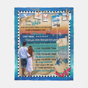 Personalised To My Future Wife From Husband Fleece Blanket