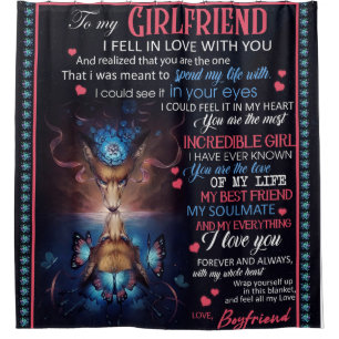 Personalised To My Girlfriend Wolf Blanket, Shower Curtain