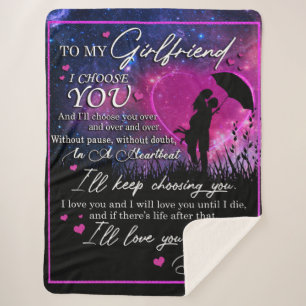 Personalised To My Gorgeous Girlfriend From Boyfri Sherpa Blanket