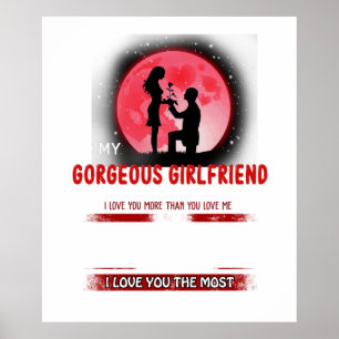 Personalised To My Gorgeous Girlfriend Poster