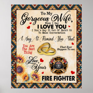 Personalised To My Gorgeous Wife Poster