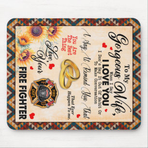 Personalised To My Gorgeous Wife Sunflower Blanket Mouse Pad