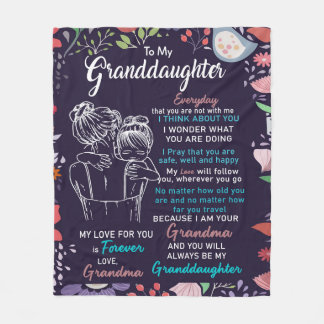 Personalised To My Granddaughter Blanket