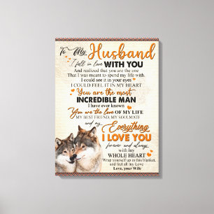 Personalised To My Husband From Wife Poster, Canvas Print