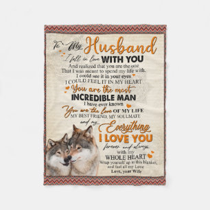 Personalised To My Husband From Wife Poster, Fleece Blanket