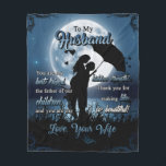Personalised To My Husband | Husband Birthday Gift Fleece Blanket<br><div class="desc">Personalised To My Husband,  Couple Under Moon Valentine Gifts,  Husband Birthday Gift,  Romantic Husband Gift,  Wedding Anniversary Blanket</div>