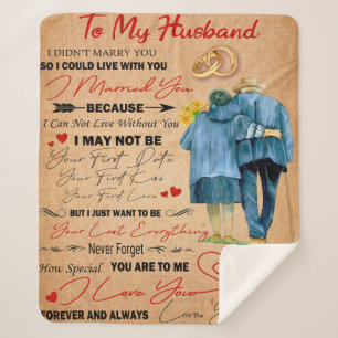 Personalised To My Husband, Husband Birthday Sherpa Blanket
