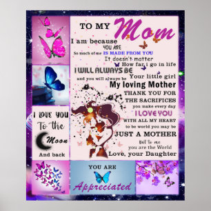 Personalised To My Mum From Daughter Poster
