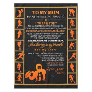 Personalised To My Mum From Your Son Baseball Play Tablecloth