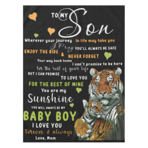 Personalised To My Son From Love Mum Tablecloth