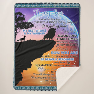 Personalised To My Son, Letter From Mum Blanket